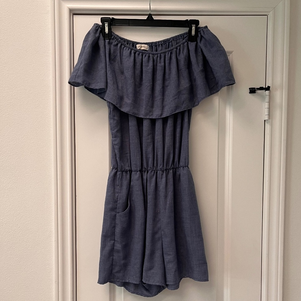 Adrienne chambray romper